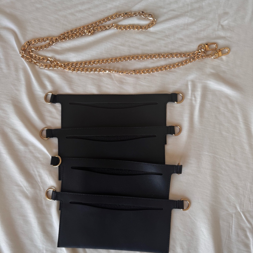 Black & gold wallet inserts